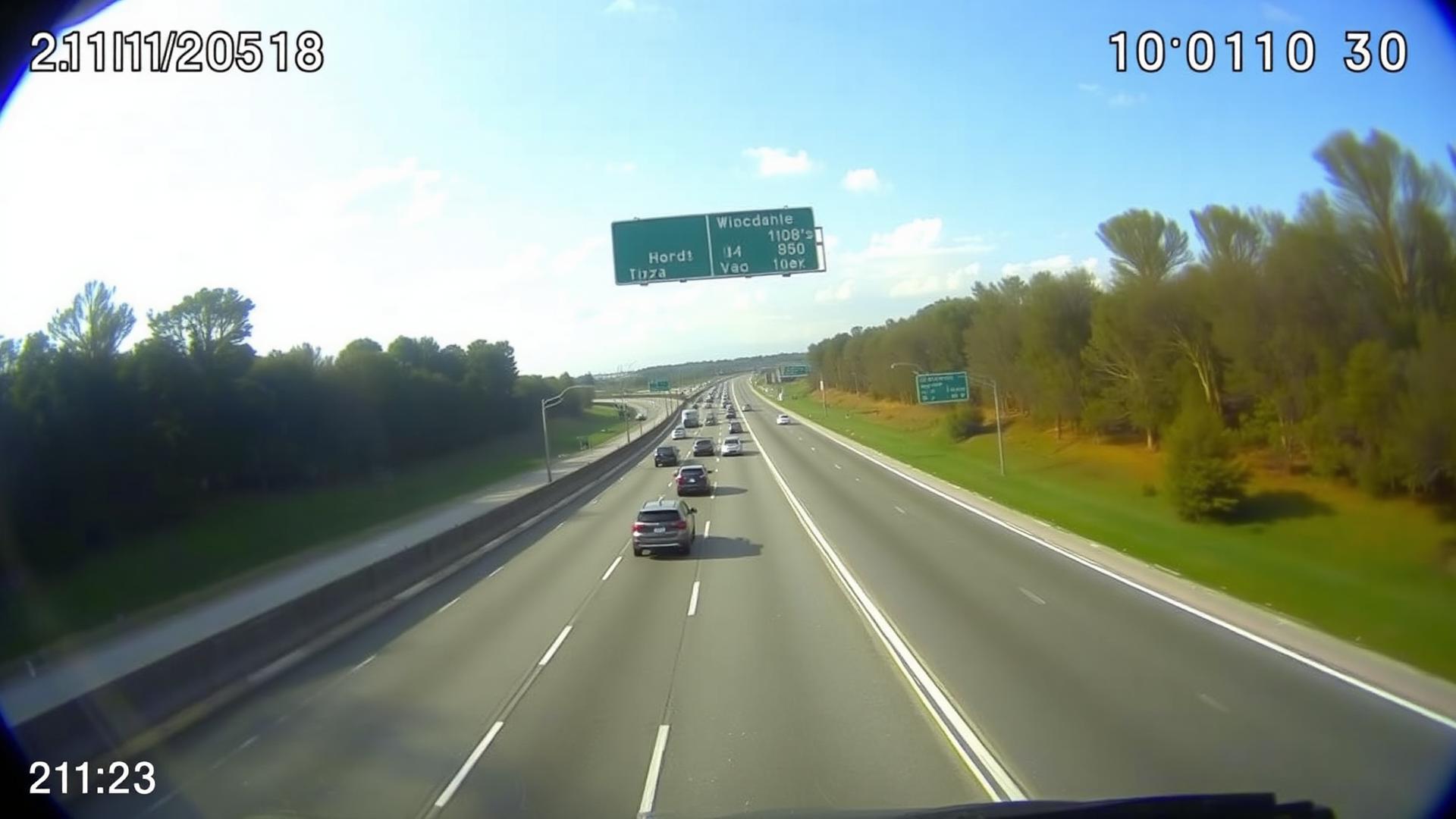 Live view from a highway traffic camera